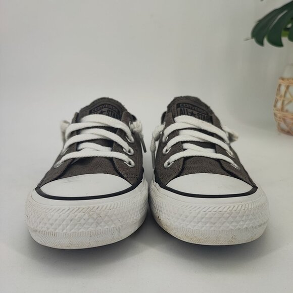 Converse Women's Chuck Taylor All Star Gray Canvas Shoes Size 7 - Picture 2 of 9
